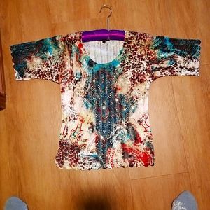 Beautiful multicolored print top